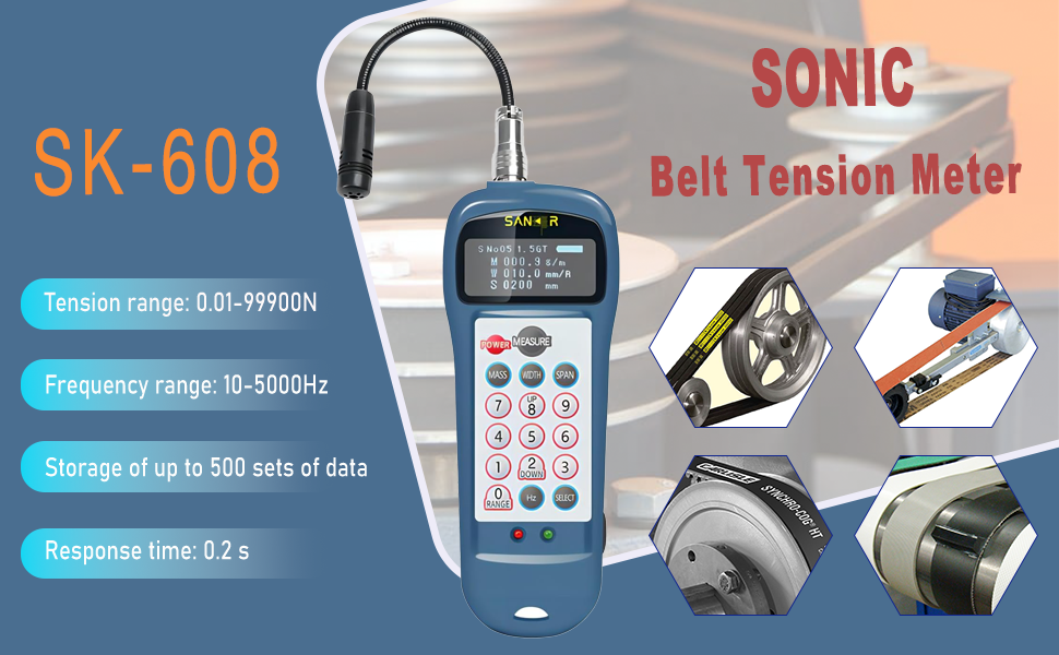 SK-608 Sonic Belt Tension Meter