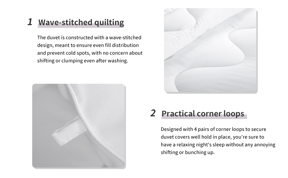 Aisbo Single Duvet 13.5 Tog All Seasons Warm Winter Quilt Duvet with