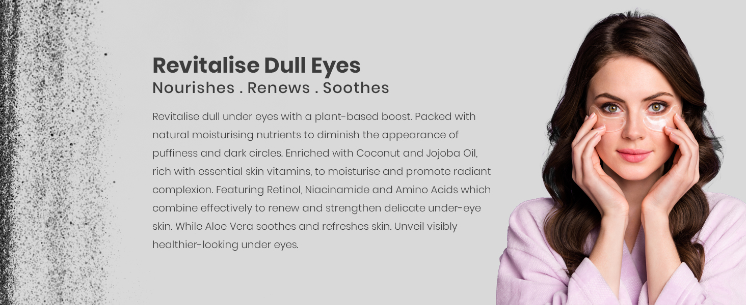 Revitale Pure Vegan Under Eye Patches, Helps Reduce Puffy Eyes & Dark