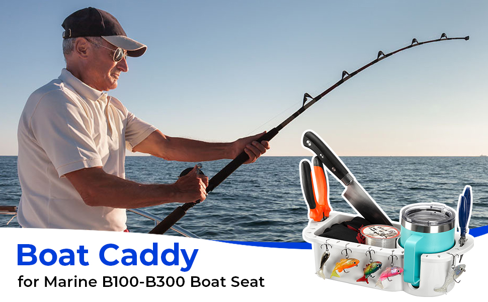 kemimoto Boat Cup Holder Boat Caddy Organizer, Drainage