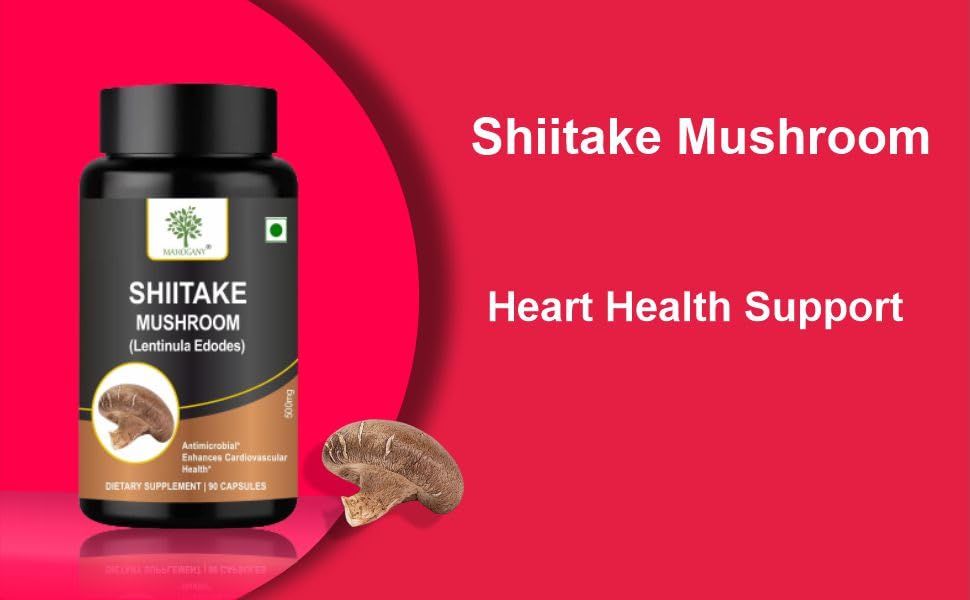 Buy Mahogany Shiitake Mushroom Extract Capsules 500 mg 60 Veg Caps