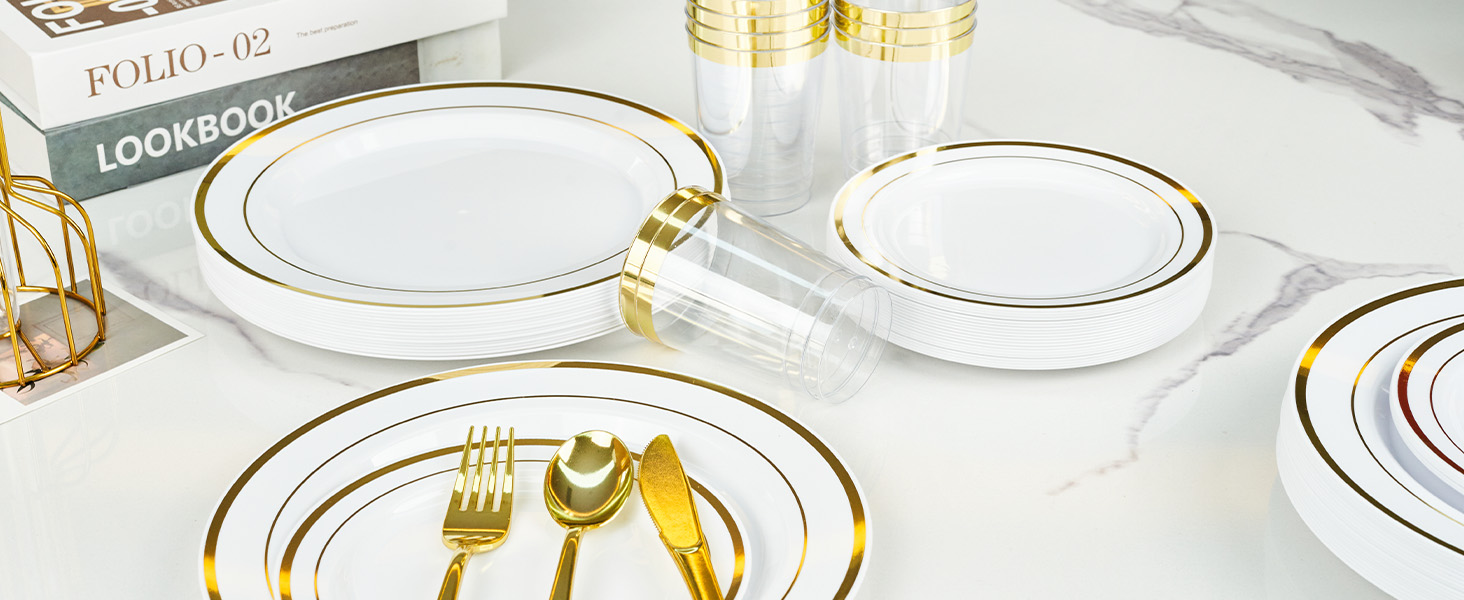 Gold Dinnerware Set