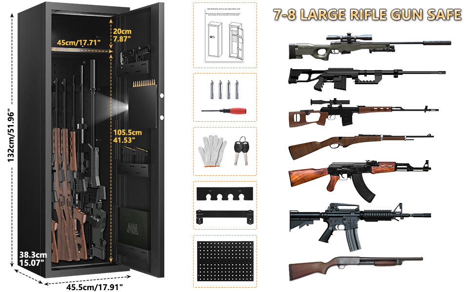 Ncnlhk 78 Fireproof Gun Safes for Home Rifle and Pistols