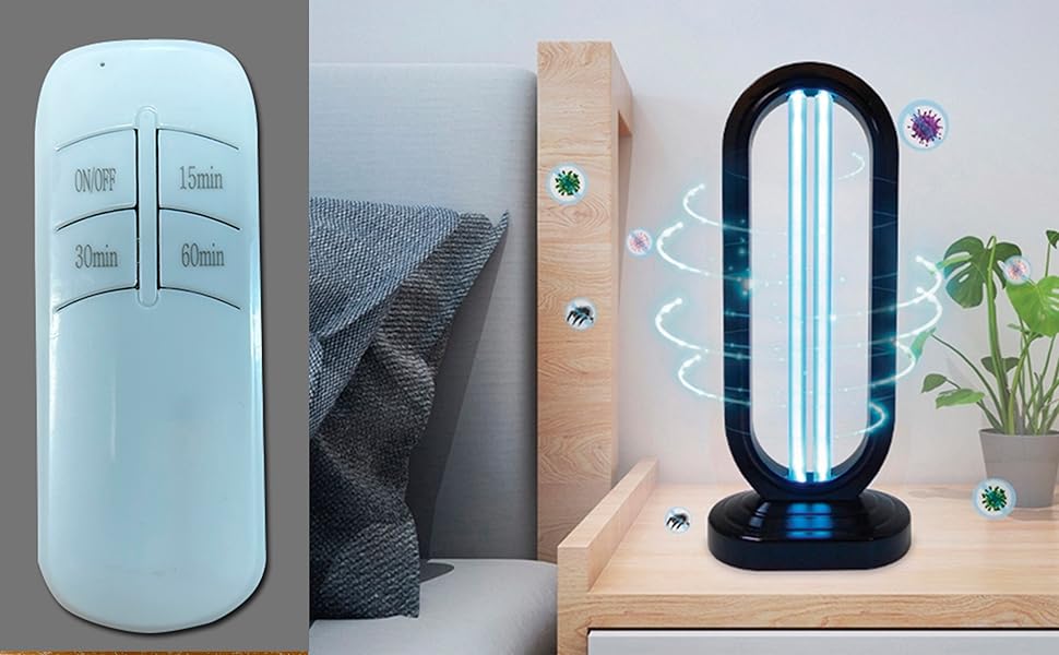 ECODE lámpara UV luz ultravioleta germicida ozono portátil esteriliza desinfecta olor bacterias