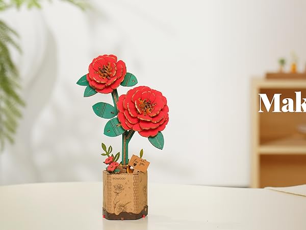 w.o.d. 『F.L.O.W.E.R.S.』 Rowood Wooden Flower Bouquet Set - 3D Wooden Puzzle - Rolife