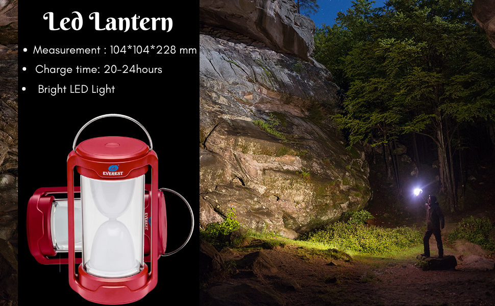 Buy Everest Rechargeable 360 Degree Light Emergency Led Lantern (Red