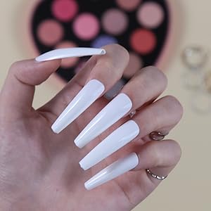 White Press on Nails