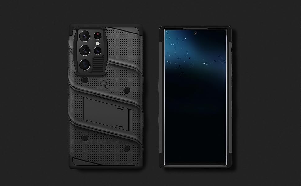 ZIZO Bolt Bundle for Galaxy S22 Ultra Case with Screen Protector Kickstand Holster