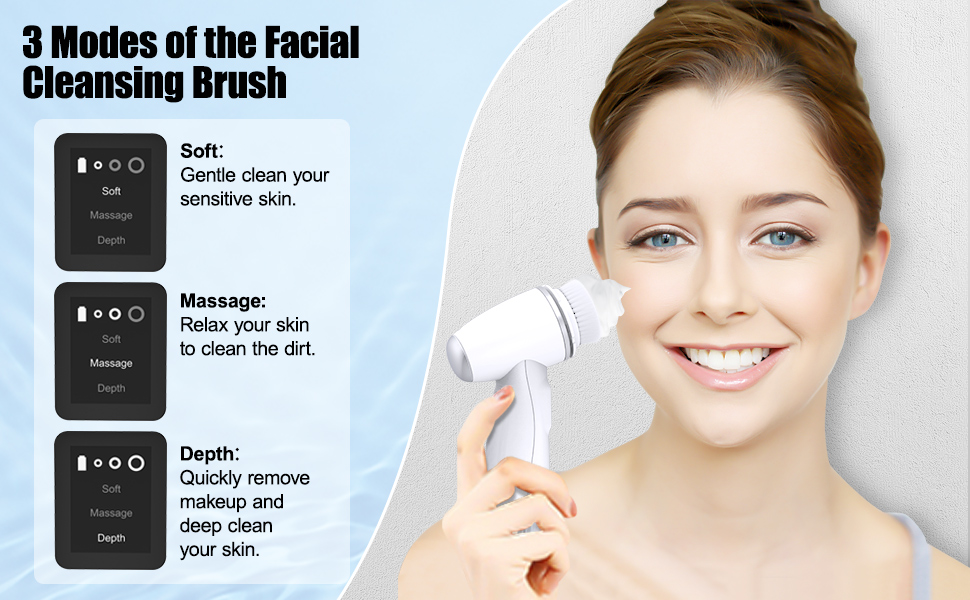 Facial Cleansing Brush, Electric Face Massager with