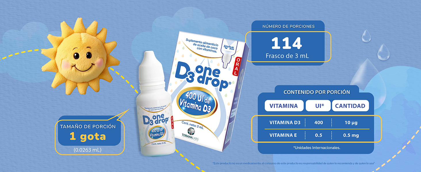 Onedrop d3 3ml servings