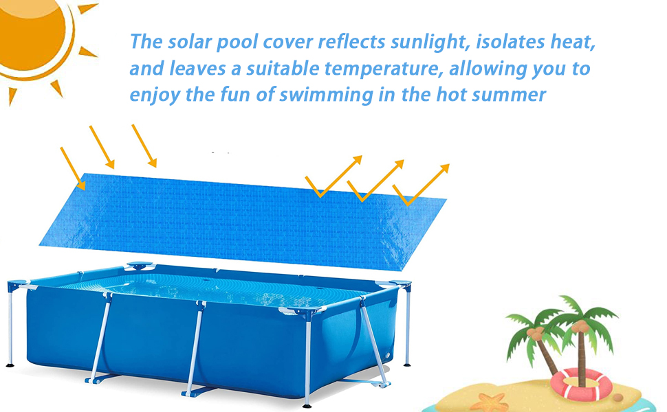 118" X 79" Rectangle Swimming Pool Cover 9' 10" x 6' 7