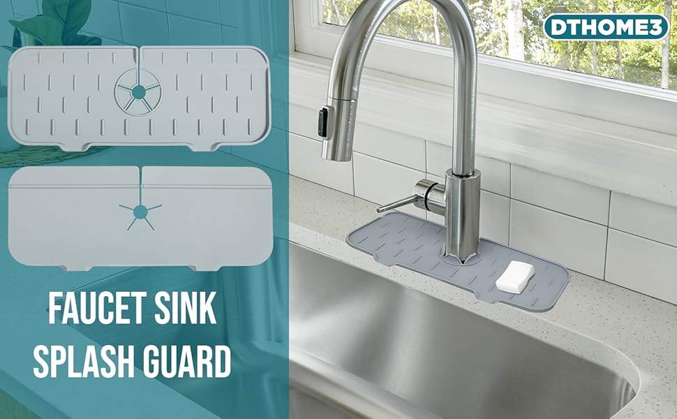 DTHOME3 Silicone Faucet Handle Drip Catcher Tray Stop Water Pooling Up