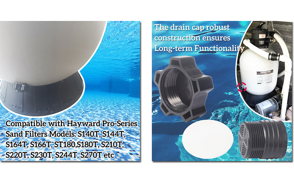 Sharutia Pool Sand Filter Drain Cap SX180LA Replacement for
