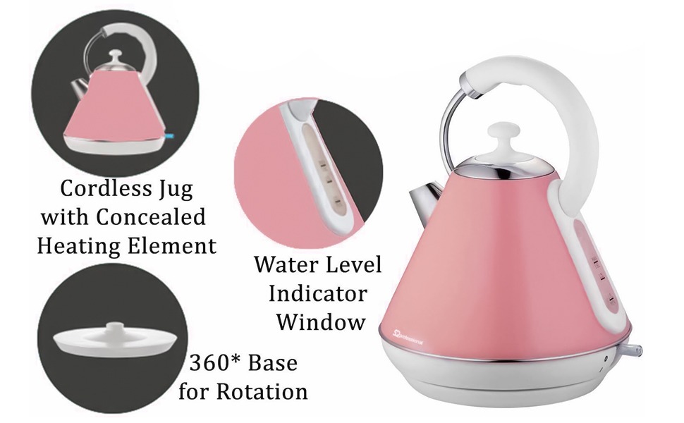 Papa Jones Fast Boil Kettles Electric Dainty Legacy Cordless Electric