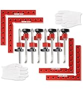 VEVOR 90 Degree Positioning Squares, 5.5" Right Angle Clamps 4 Pack, Aluminum Alloy Corner Clampi...