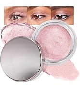 FeiCuiYun Cream Glitter Pale Pink Shimmer Metallic Eyeshadow Palette Makeup, Natural Single Mini ...