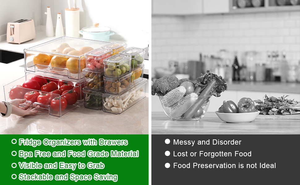 Fridge Organizer Bins