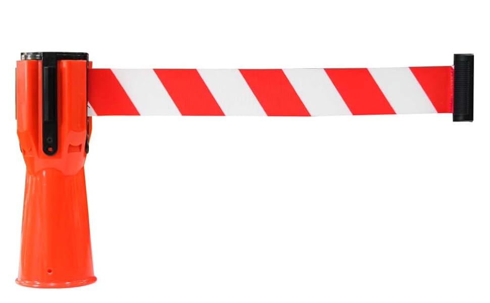 Retractable Traffic Cone Caution Tape 3 Meter Retractable Ribbon 3 Mtr Red Cone Mountable