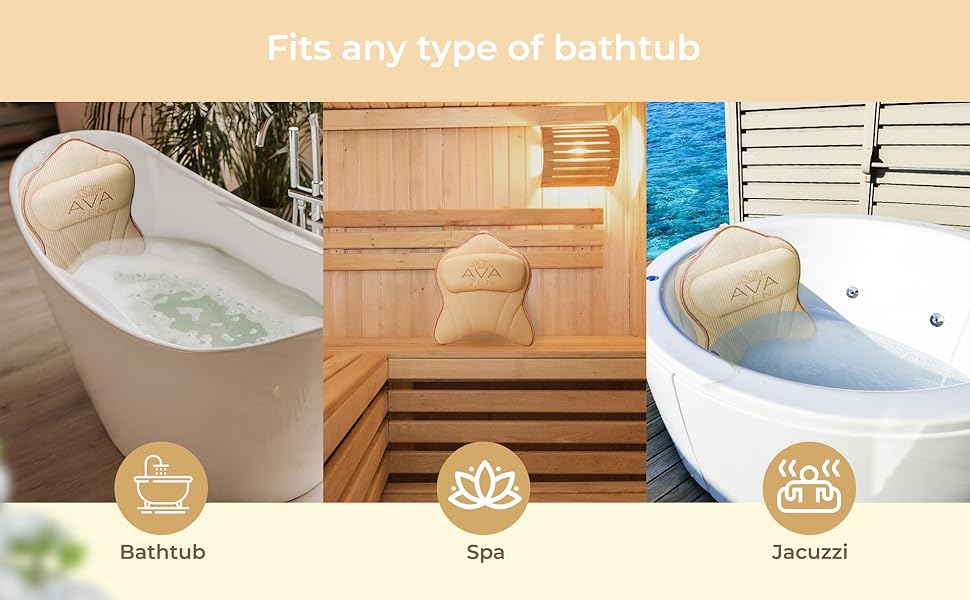 ava zen bath pillow gift women bathtub spa relax relaxation