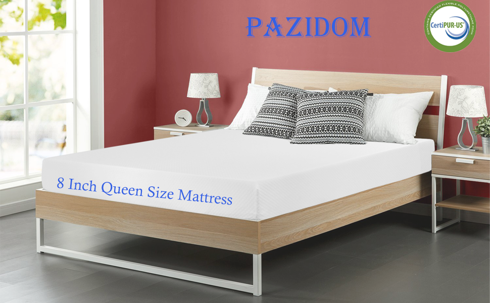 Pazidom Queen Mattress 8 Inch Gel Memory Foam Mattress for