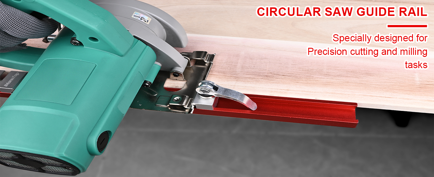 Circular Saw Guide Rail Fits 12" Saw Base, Aluminum Adjustable Cutting Machine Base Guide for Woodworking, Electric Circular Guide Specially Designed for Precision Cutting and Milling Tasks 19 skill saw guide, designed for precision cutting and milling tasks