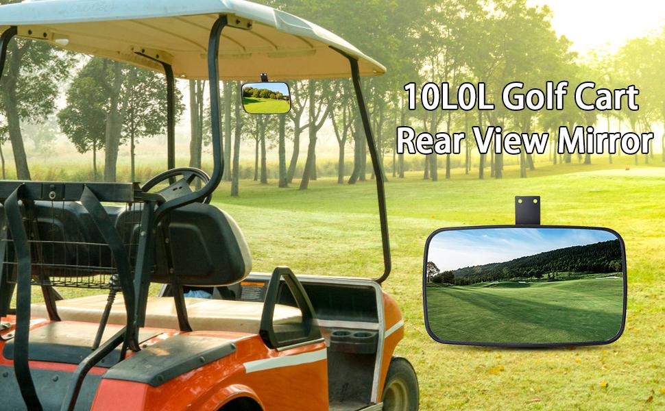 10L0L Golf Cart Rear View Mirror, 360 Degree Adjustable Universal Golf