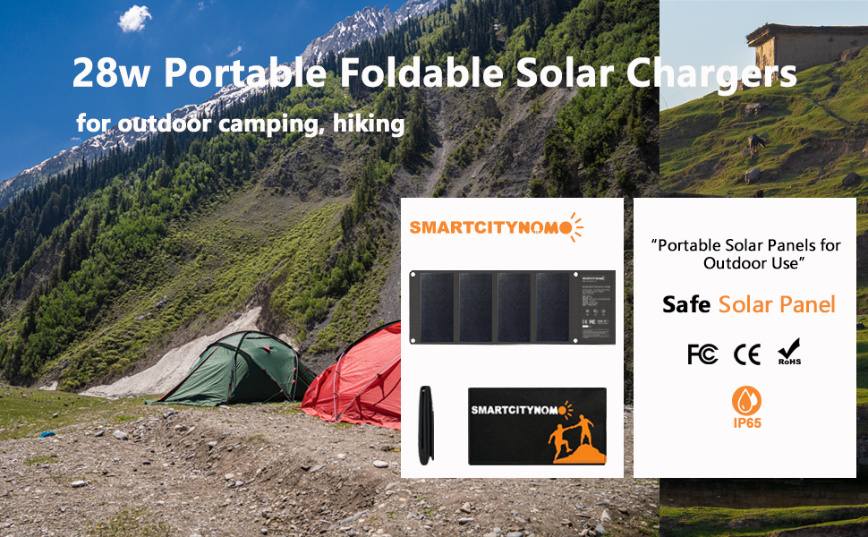 Portable Foldable Solar Chargers For Backpacking  Camping
