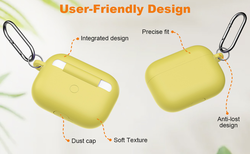 SUPFINE (3 in 1) for Airpod Pro Case, Soft Silicone Airpods