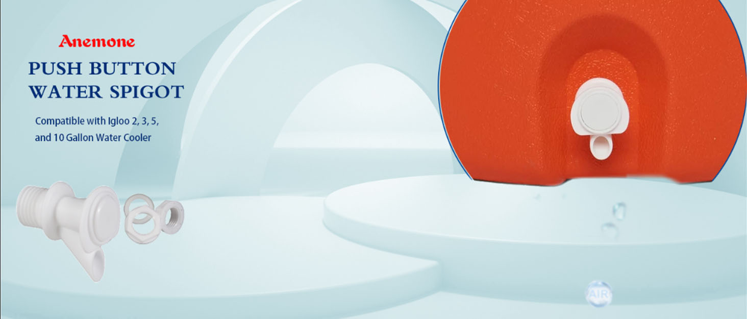 10Pcs Push Button Water Spigot White Plastic Cooler Spigot