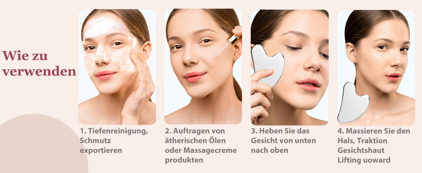 gua sha guasha gua sha edelstahl gesichtsmassage gua sha stein gesichtsmassagegerät