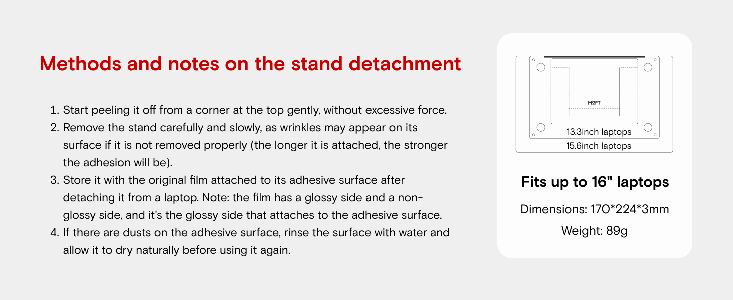 MOFT Laptop Stand for Desk, Adhesive Laptop Stand with 2