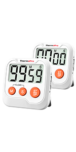 ThermoPro TM03 2-Pack Digital Timer for Kids &amp; Teachers