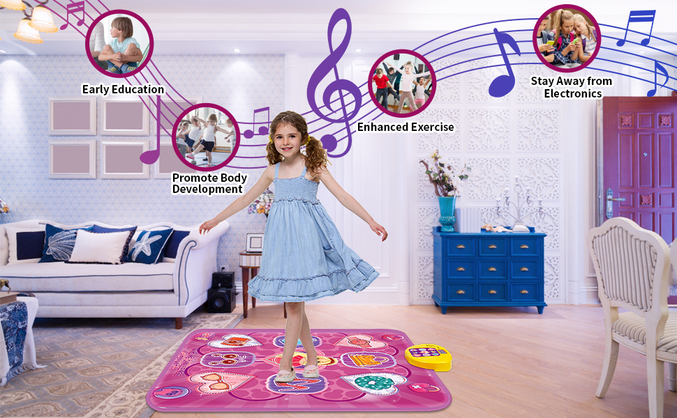 Dance mat for girls ,toys for 3-12 year old girls