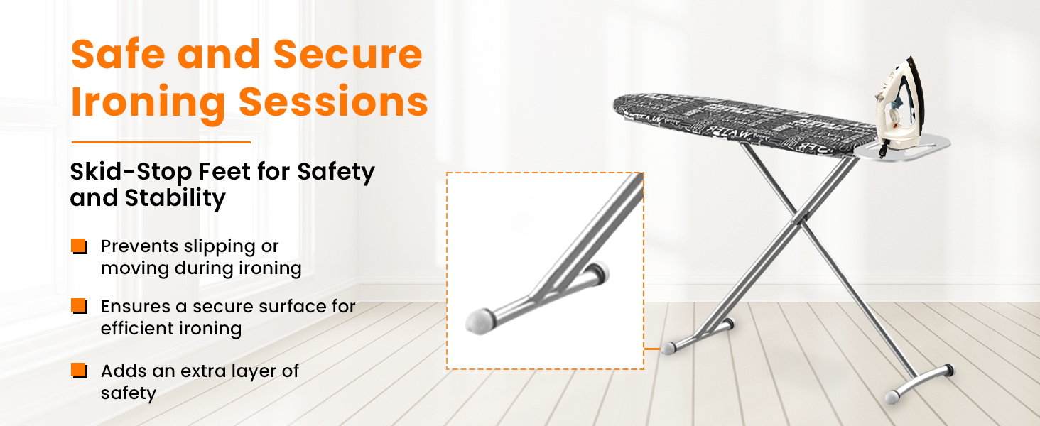 Berlin Iron Table,Three legged ironboard,Stylish Ironboard,Black Textured Fabric