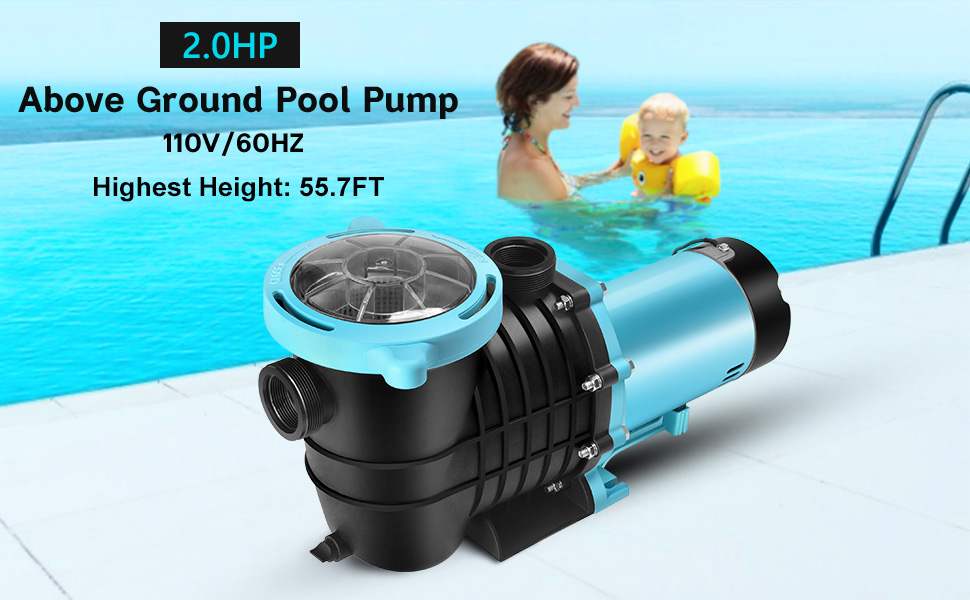 Oswerpon 2.0 HP High Pressure Self Primming Pool Pump Dual