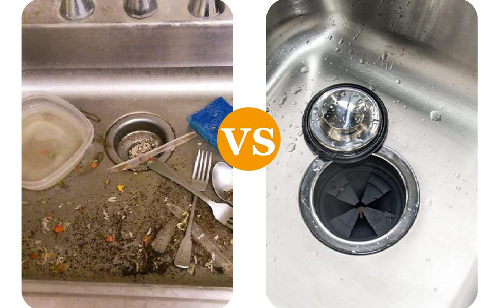 2pcs 3 3/8" Garbage Disposal Sink Baffle QCBAM Splash Guards for