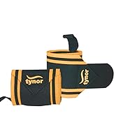 TYNOR Wrist Wraps for Weightlifting with Heavy Duty Thumb Loop 2 Pack Professional Wrist Strap fo...