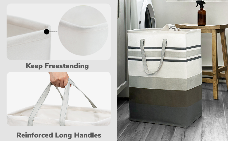 Goodpick Large Laundry Basket 2 Packs, Dirty Clothes Hampers 75L with