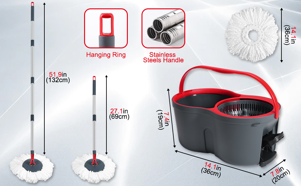 Mop and Bucket with Wringer Set