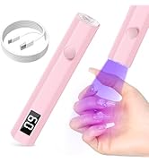 mlogiroa UV Nail Light Handheld UV Light for Nails 3W Portable Led Lamp with 2 Timer Settings 20/...