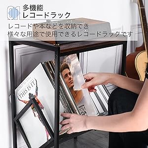 Amazon.co.jp: Asdays レコードラック ブックスタンド レコード