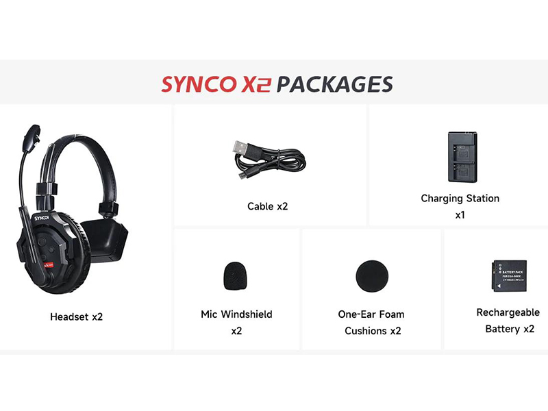 Amazon.com: EACHSHOT SYNCO XTalk X2 2.4GHz Wireless Headset