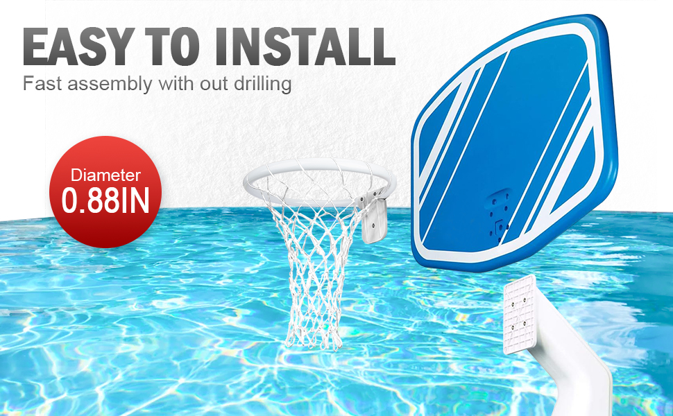 Basketball Rim Replacement for Poolmaster Splashback, Pool