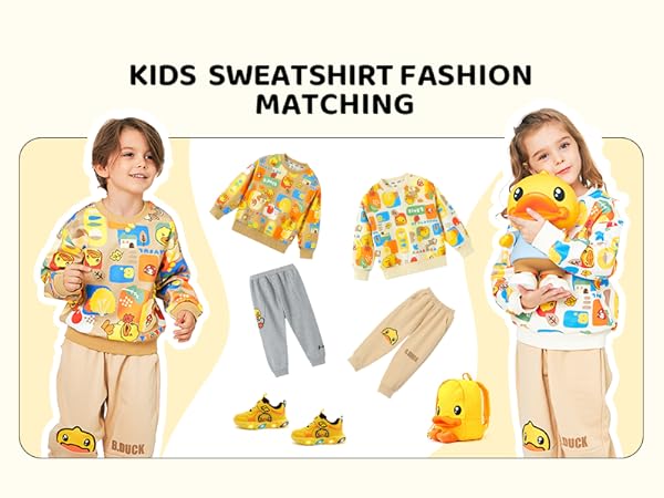 Amazon.com: BDUCK+ Toddler Kids Sweatshirt Cute Yellow Duck