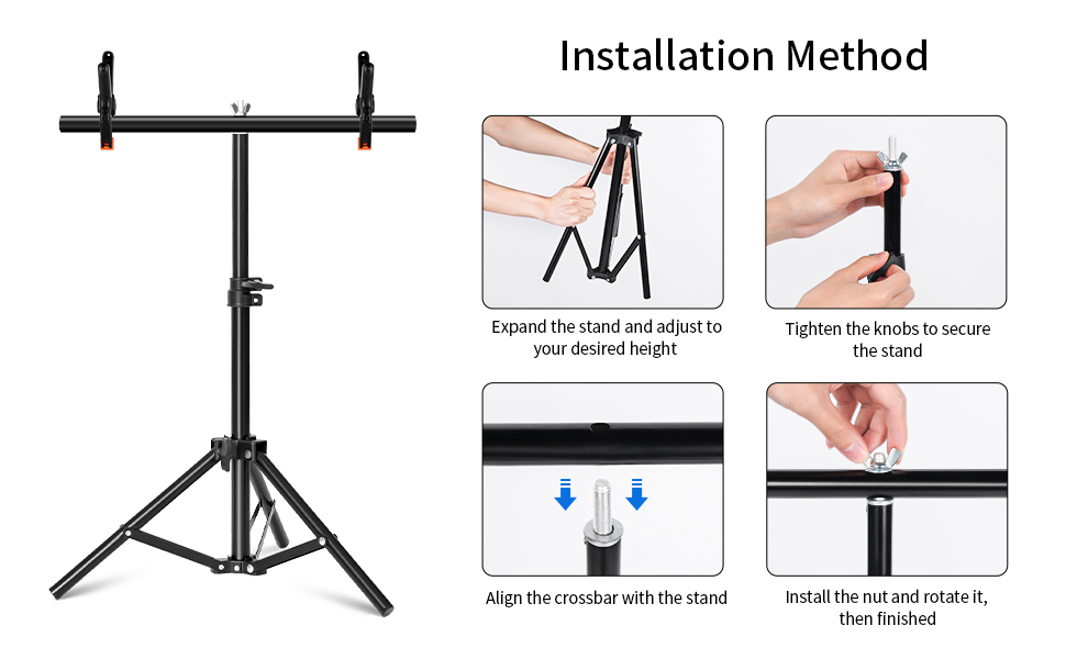 Amazon.com : Selens Photography Backdrop Stand 30 Inches Small T Shape ...