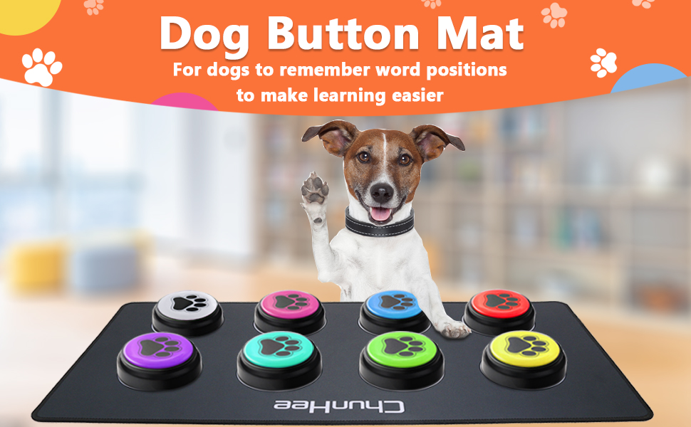 ChunHee Dog Button Mat for Dog Talking Buttons, Dog Recordable Talking
