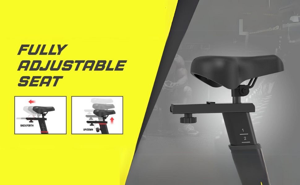 lets play adjustable seat gym spin bike for home