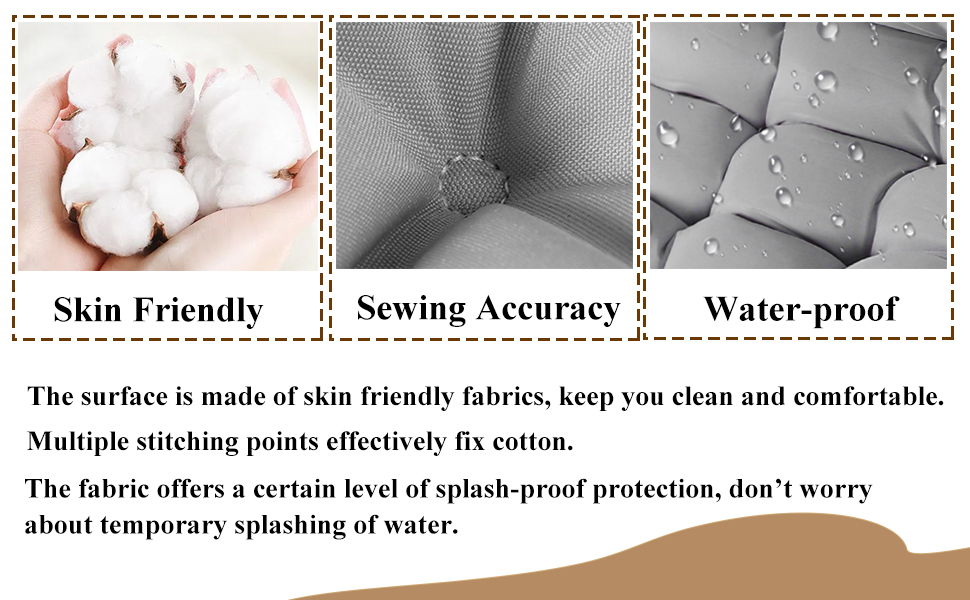 shin friendly sewing accuracy water-proof