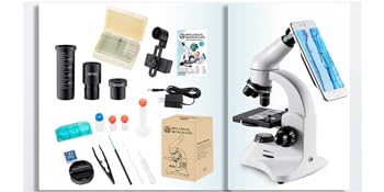 ❤色収差を低減するプロ用レンズ搭載❣最大1000倍率の本格派♪❤単眼生物顕微鏡 Amazon | 顕微鏡 小学生 100～2000倍 色収差対物レンズ 広視野