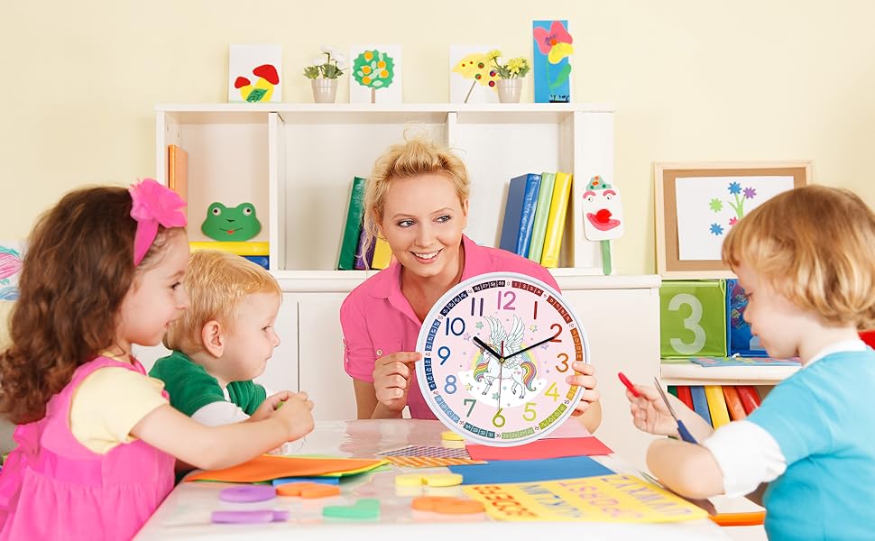teaching time wall clock boys girls